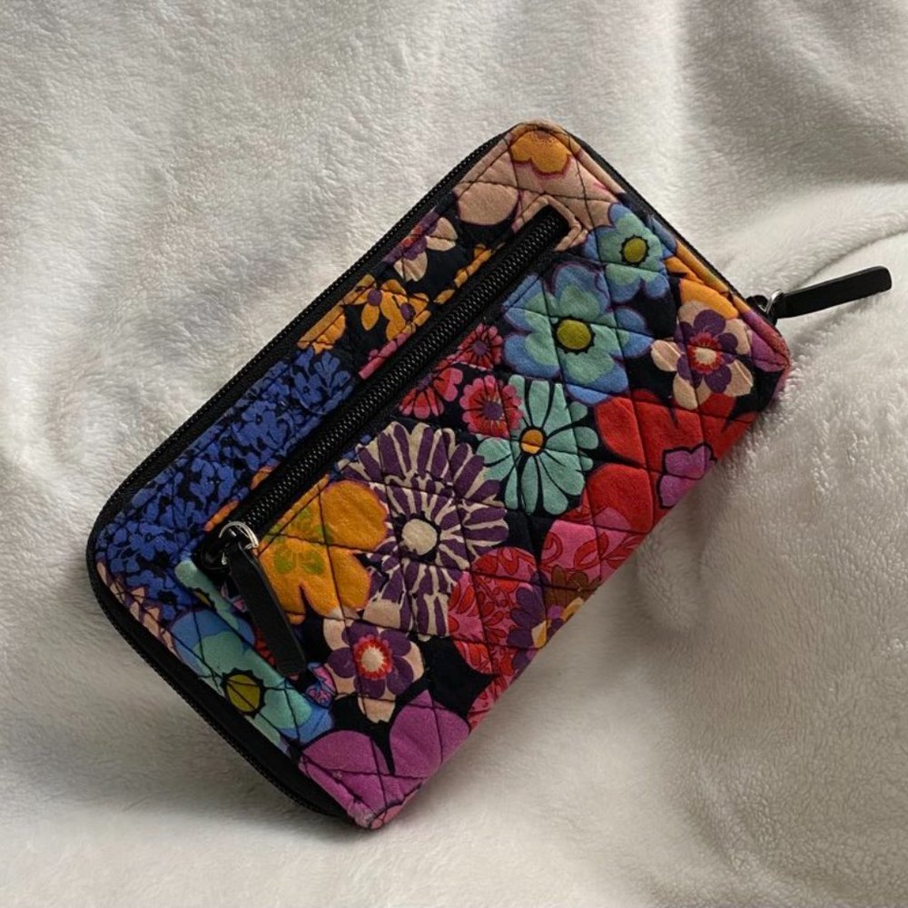 Vera Bradley Floral Fiesta RFID Turnlock (Large) Wallet - Picture 2 of 16